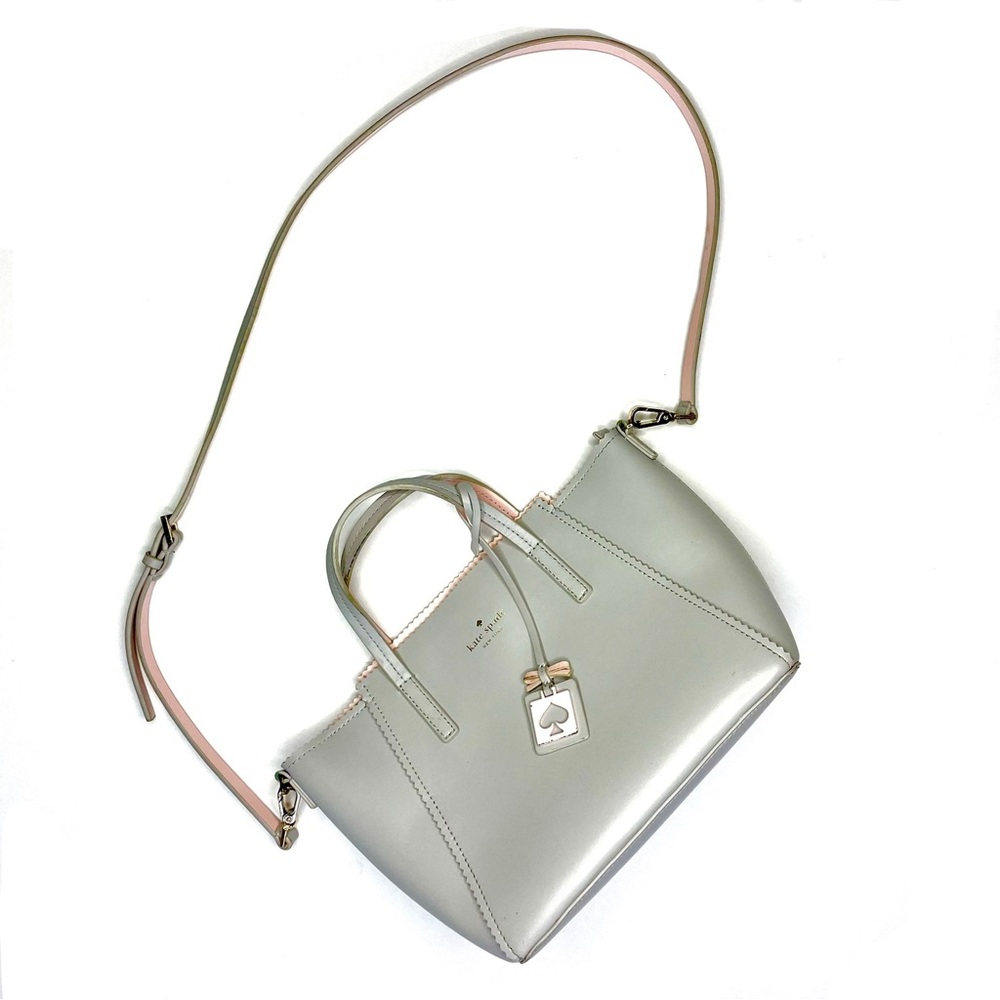 Kate Spade Gray Leather Ivy Drive Loryn Handbag